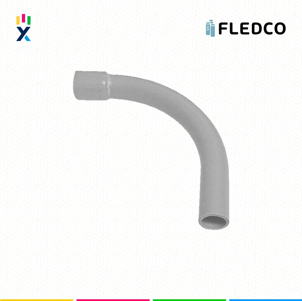 CURVA CONDUIT PVC 3/4" 90° SCH40 UL651 UV PROT. CC 3251 FLEDCO