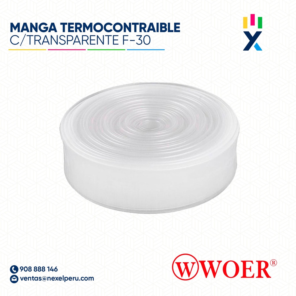 MANGA TERMOCONTRAIBLE C/TRANSPARENTE F-30 WOER