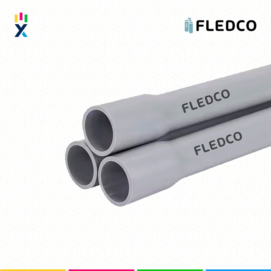 TUBO CONDUIT PVC SCH80 2" 3.05M UL651 UV PROT. CC 3228 FLEDCO
