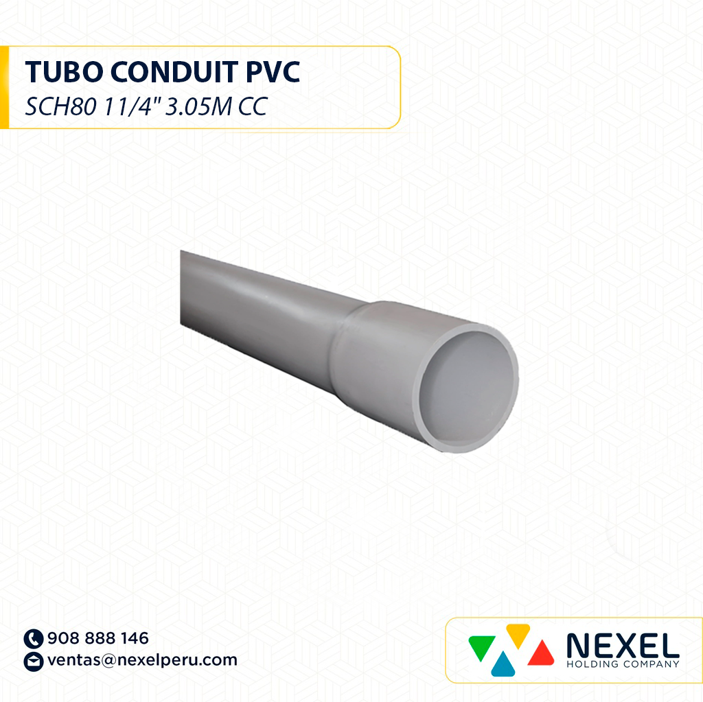 TUBO CONDUIT PVC SCH80 11/4" 3.05M CC