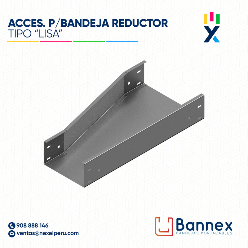 ACCES. "REDUCTOR"  TIPO "LISA" 300x60MM 1.2MM C/TAPA INC. UNION BANNEX