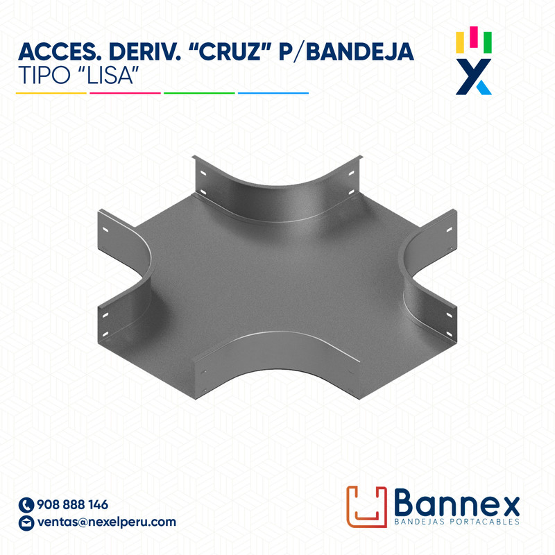 ACCES. DERIV. "CRUZ" TIPO "LISA" 500x60MM 1.2MM S/TAPA INC. UNION BANNEX