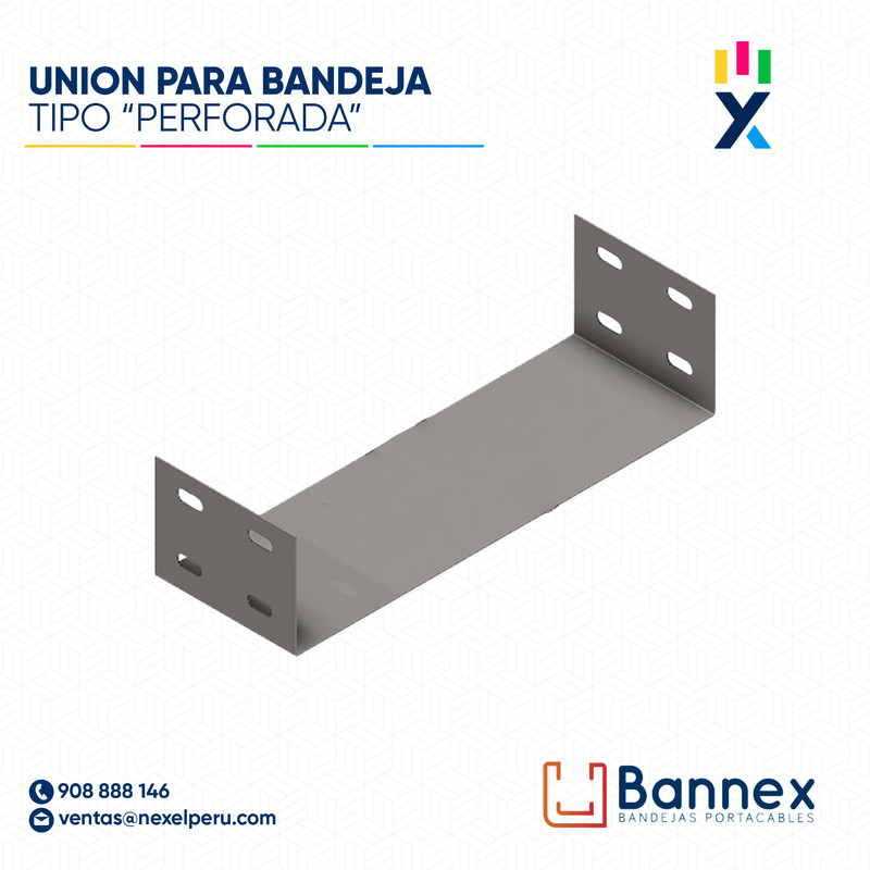 UNION TIPO "PERFORADA" 100x100MM 1.5MM / INC. UNION BANNEX