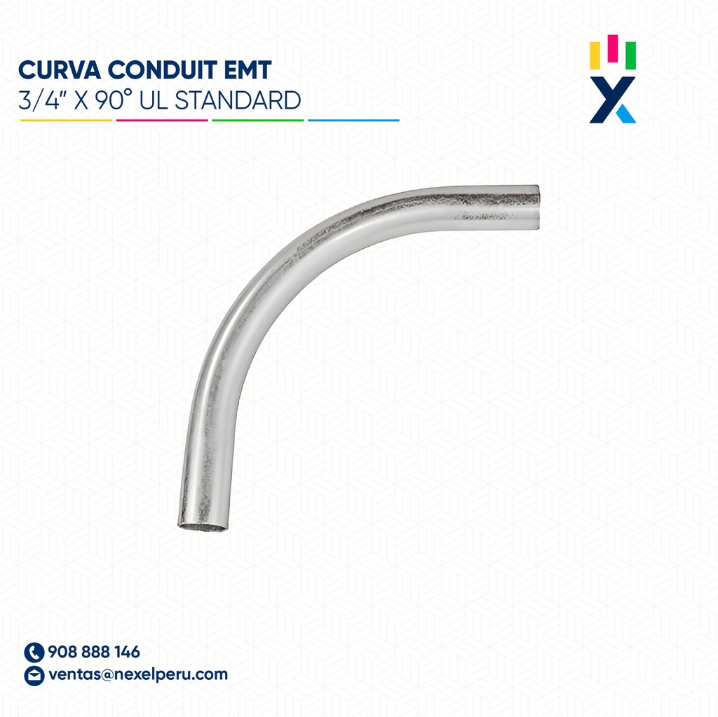 CURVA CONDUIT EMT 3/4" X 90° UL STANDARD