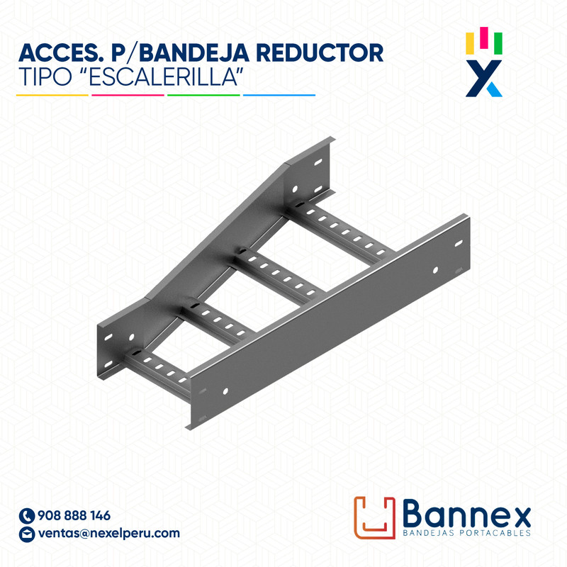 ACCES. "REDUCTOR"  TIPO "ESCALERILLA" 200x60MM 1.2MM C/TAPA INC. UNION BANNEX