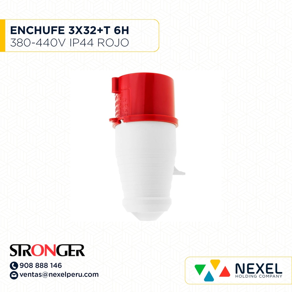 OUT- ENCHUFE 3X32+T 6H 380-440V COD MS-024 STRONGER