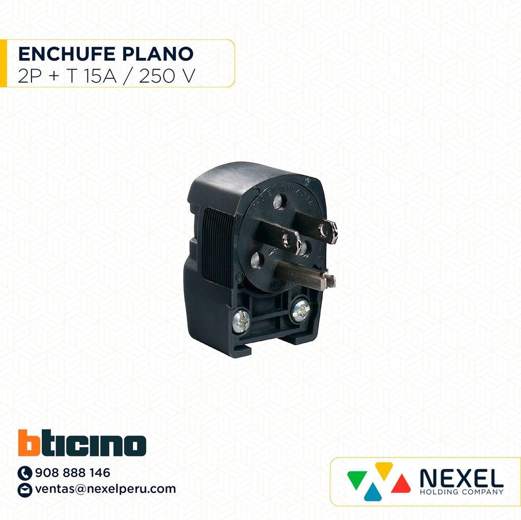 OUT- ENCHUFLE PLANO 2P + T 15A / 250V BTICINO