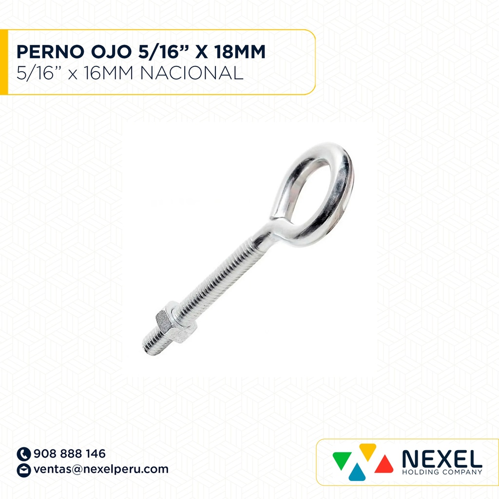 PERNO OJO 5/8¨ X 18¨ - 18MM - 457MM NACIONAL