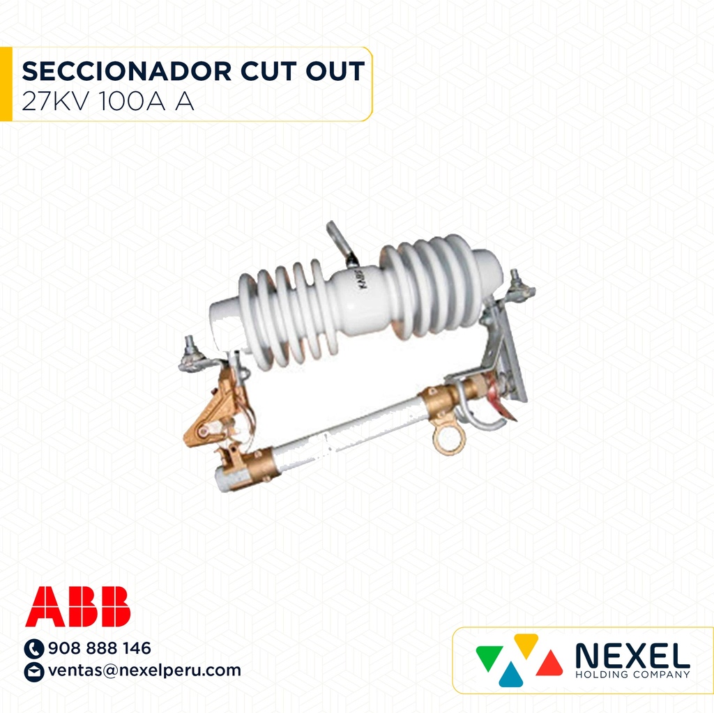 SECCIONADOR "CUT AUT" DE PORCELANA 27KV 100A ABB