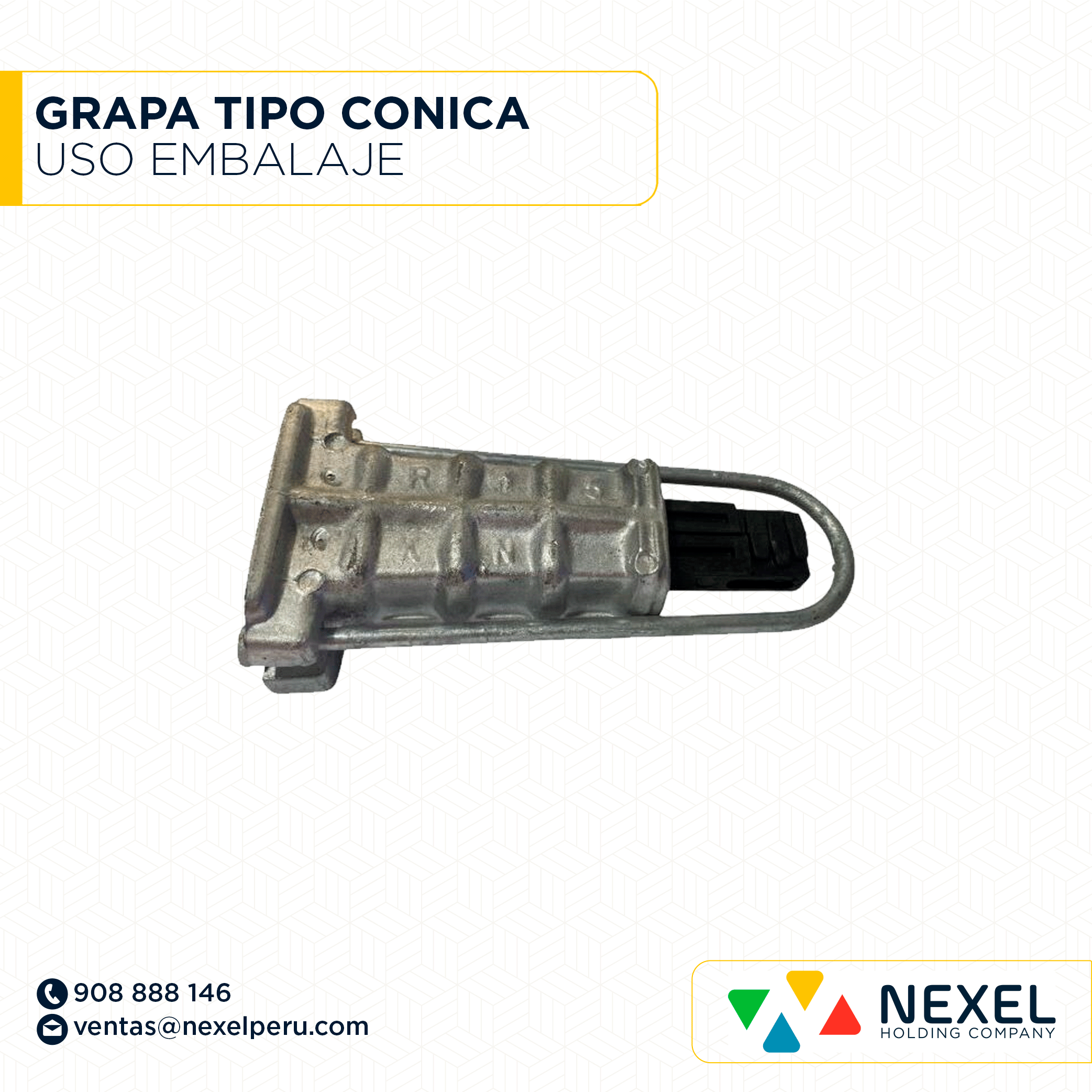 GRAPA TIPO CONICA USO EMBALAJE NACIONAL
