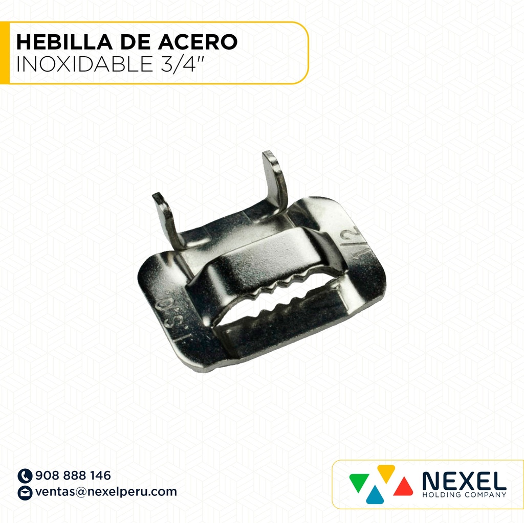 HEBILLA DE ACERO INOXIDABLE 3/4" STANDARD