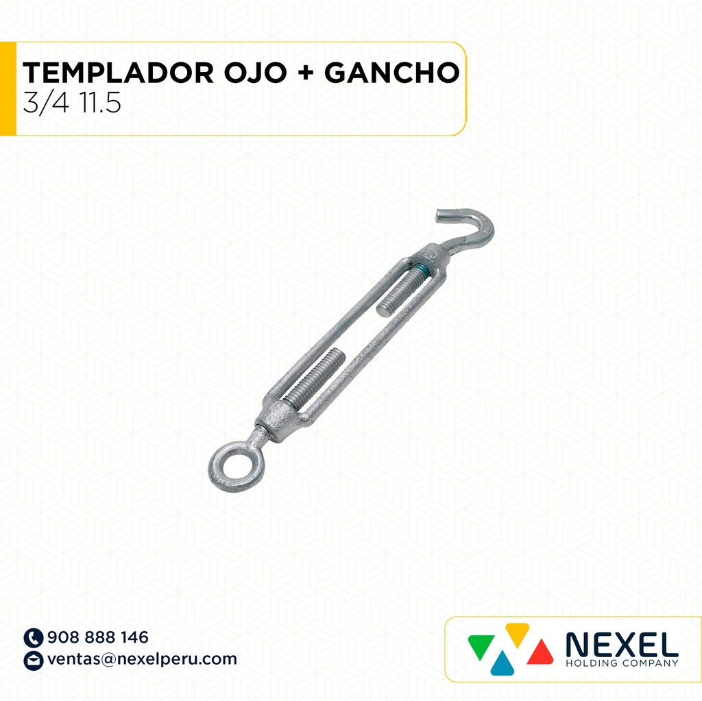 TEMPLADOR OJO + GANCHO 3/4 11.5 NACIONAL