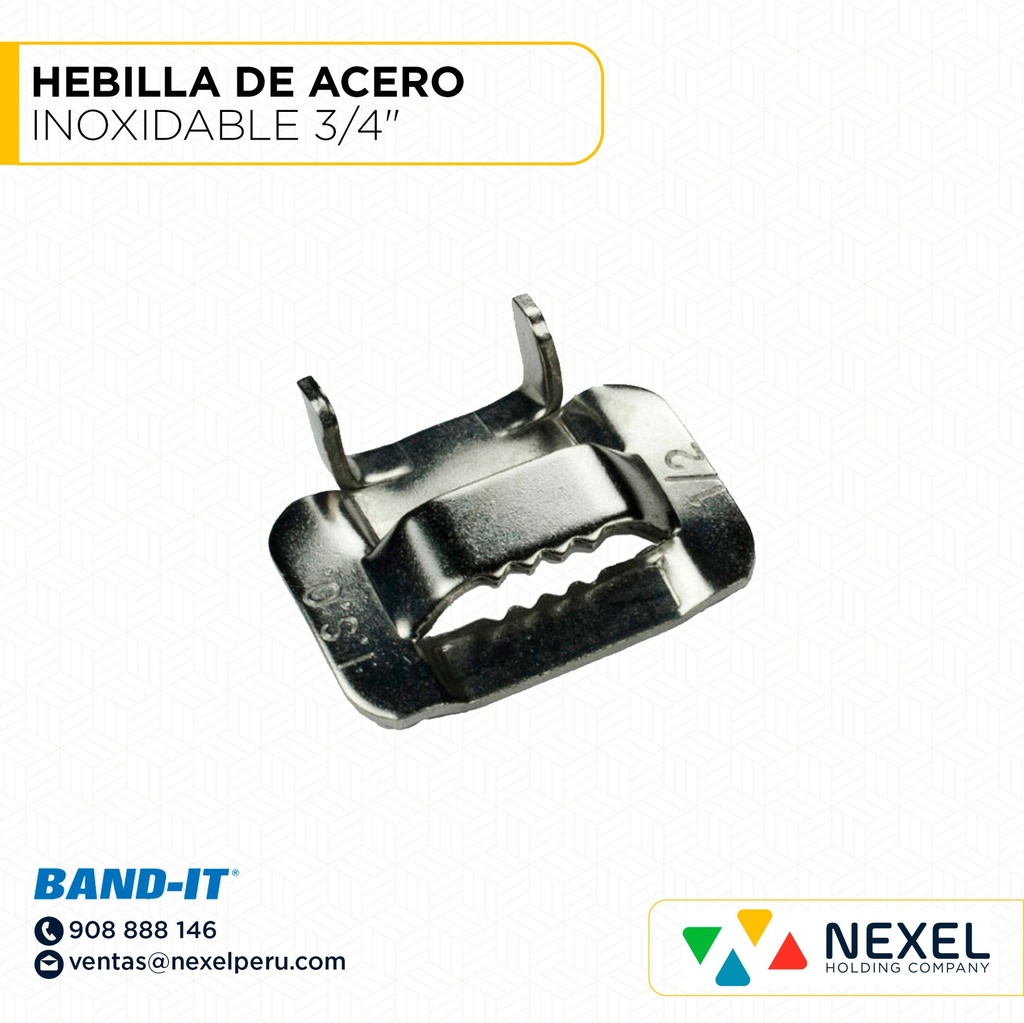 HEBILLA DE ACERO INOXIDABLE 3/4" BAND IT (X UND )