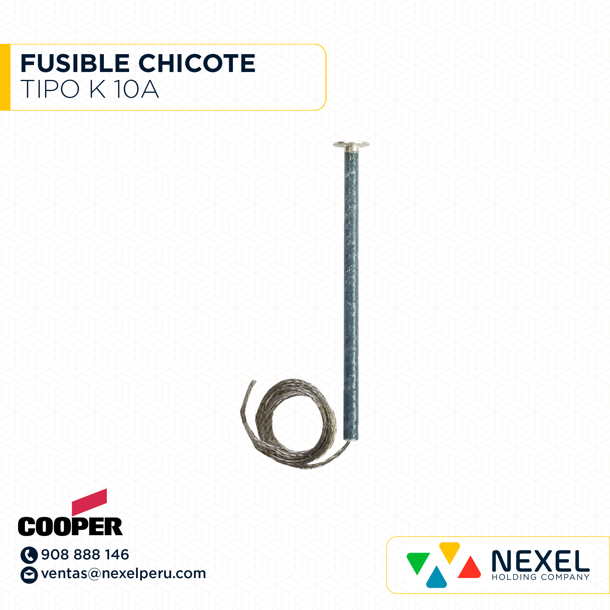 OUT-FUSIBLE CHICOTE TIPO K 10A COPPER