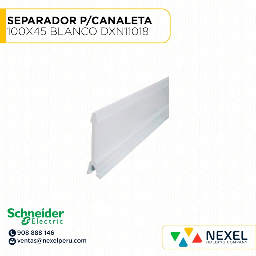OUT- SEPARADOR P/CANALETA 100X45 BLANCO DXN11018 SCHNEIDER