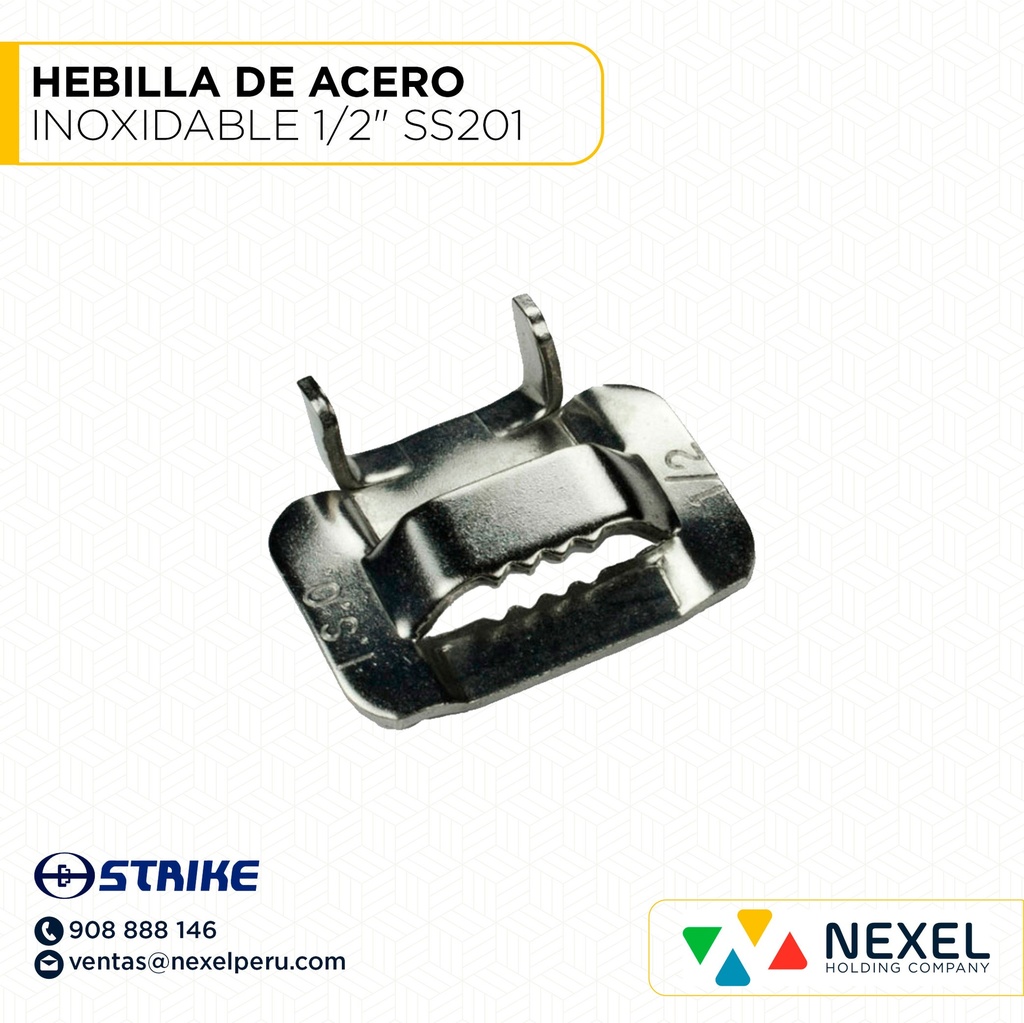 HEBILLA DE ACERO INOXIDABLE 1/2" SS201 STRIKE