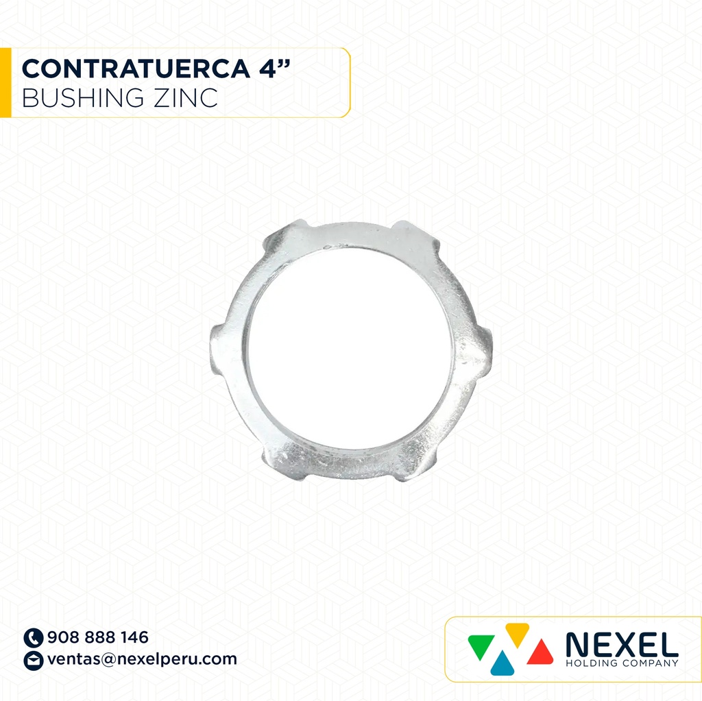 CONTRATUERCA BUSHING 4" ZINC STANDARD