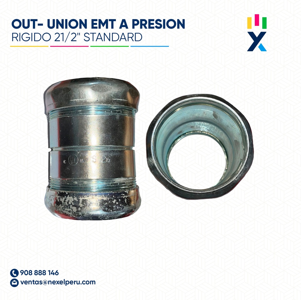 OUT- UNION EMT A PRESION RIGIDO 21/2" STANDARD