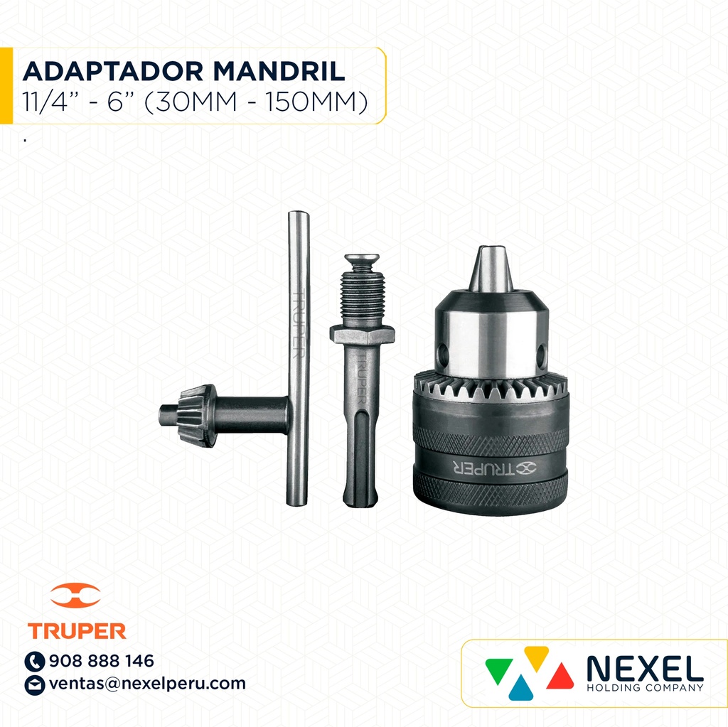 ADAPTADOR MANDRIL 11/4" - 6" (30MM - 150MM) TRUPER