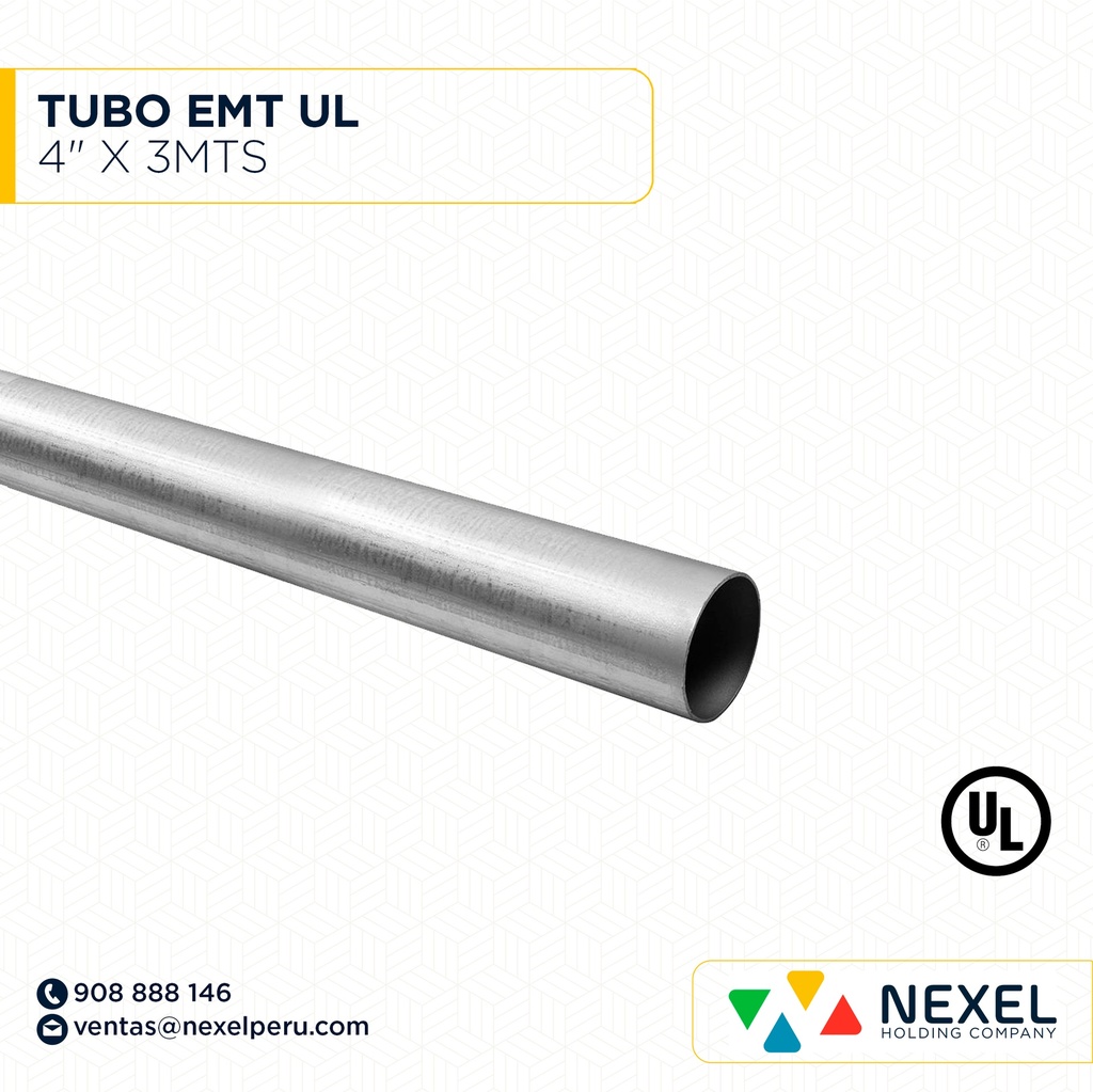 TUBO EMT 4" X 3MT UL STANDARD