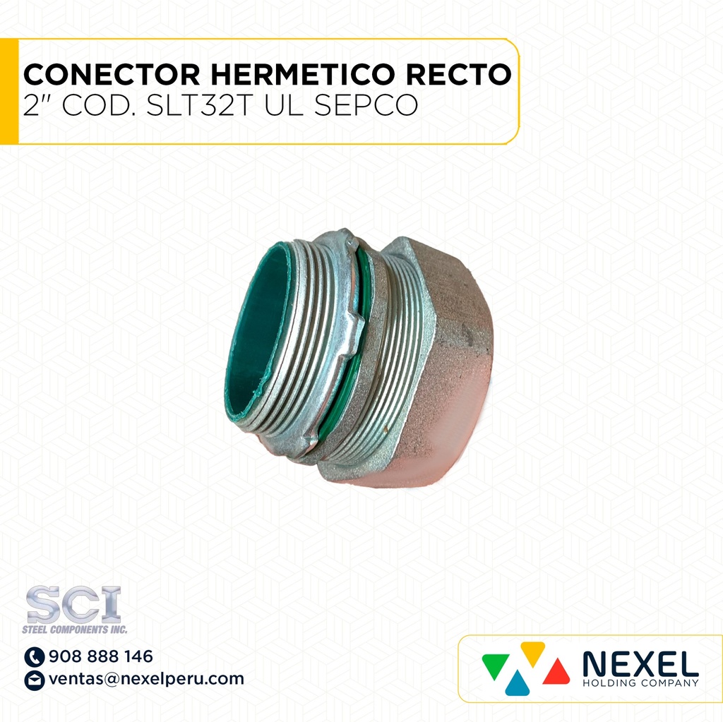 CONECTOR HERMETICO RECTO 2" COD. SLT32T UL SEPCO