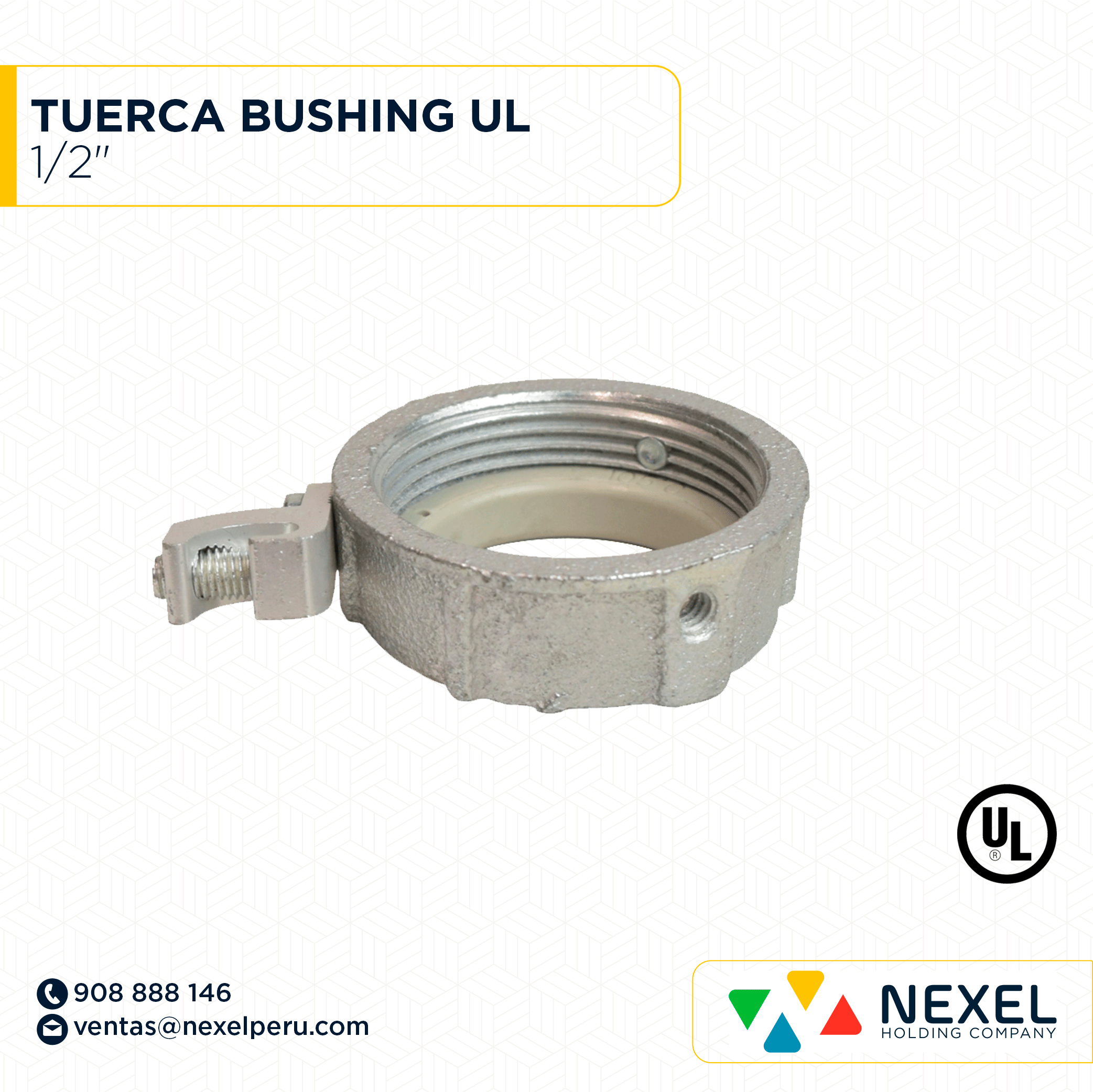 TUERCA BUSHING 1/2" UL STANDARD