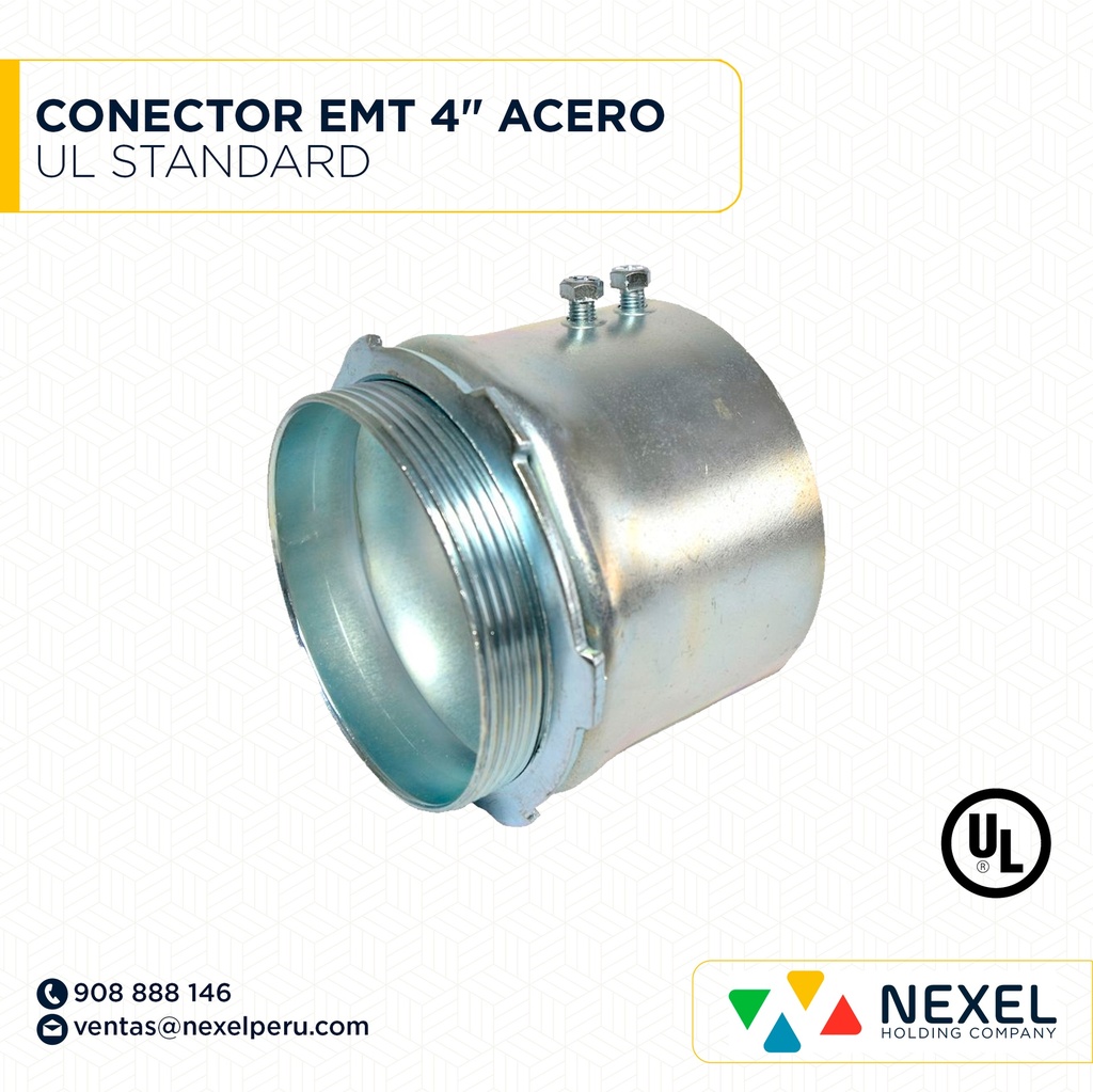 CONECTOR EMT 4" ACERO UL STANDARD