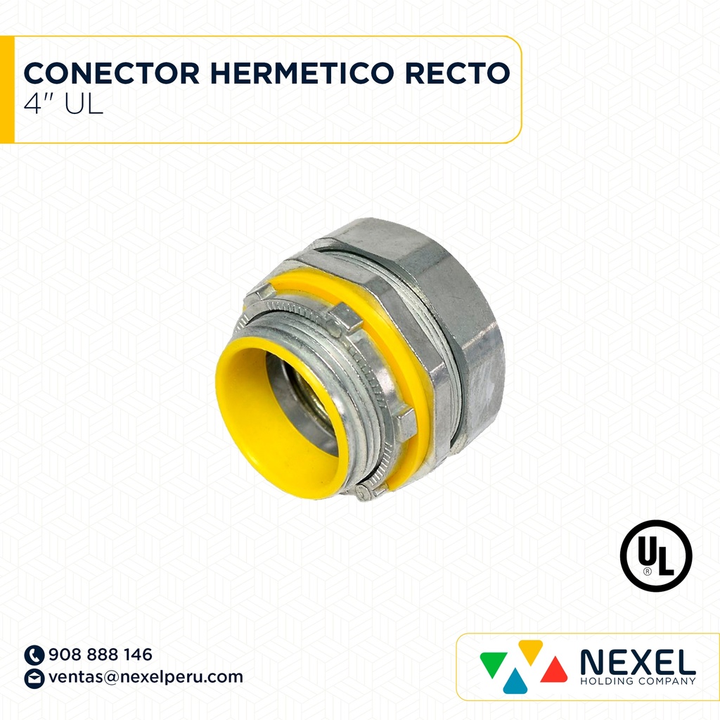 CONECTOR HERMETICO RECTO 4" UL STANDARD