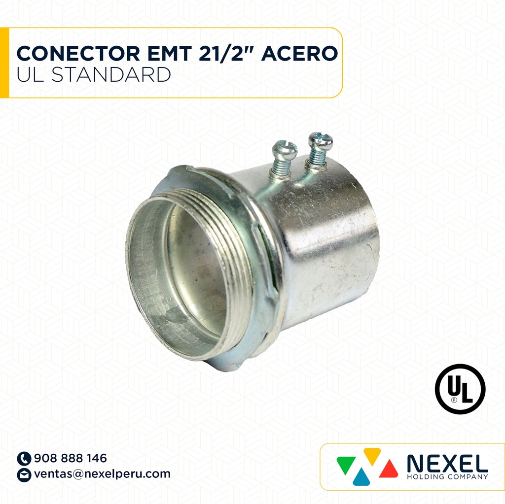 CONECTOR EMT 21/2" ACERO UL STANDARD