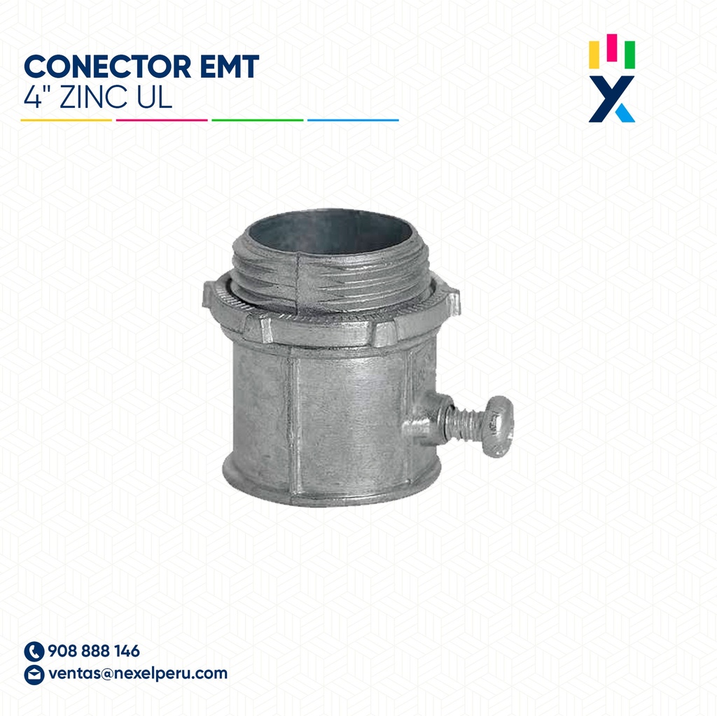 CONECTOR EMT 4" ZINC UL STANDARD