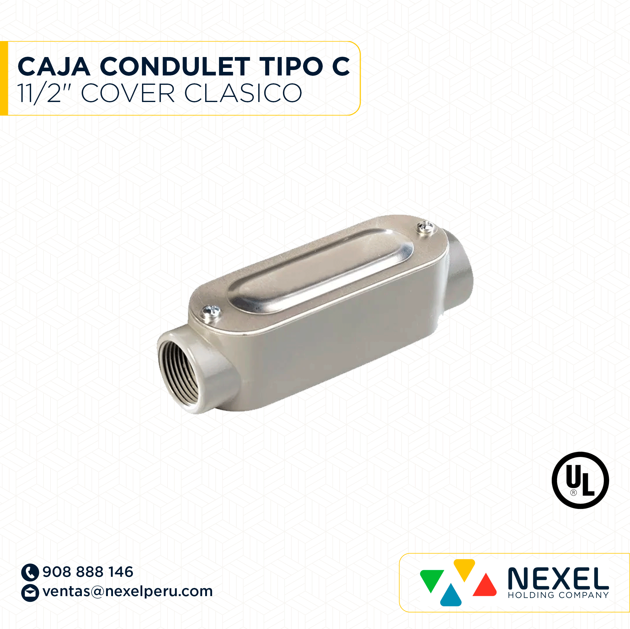 CAJA CONDULET TIPO C 11/2" COVER CLASICO B STANDARD