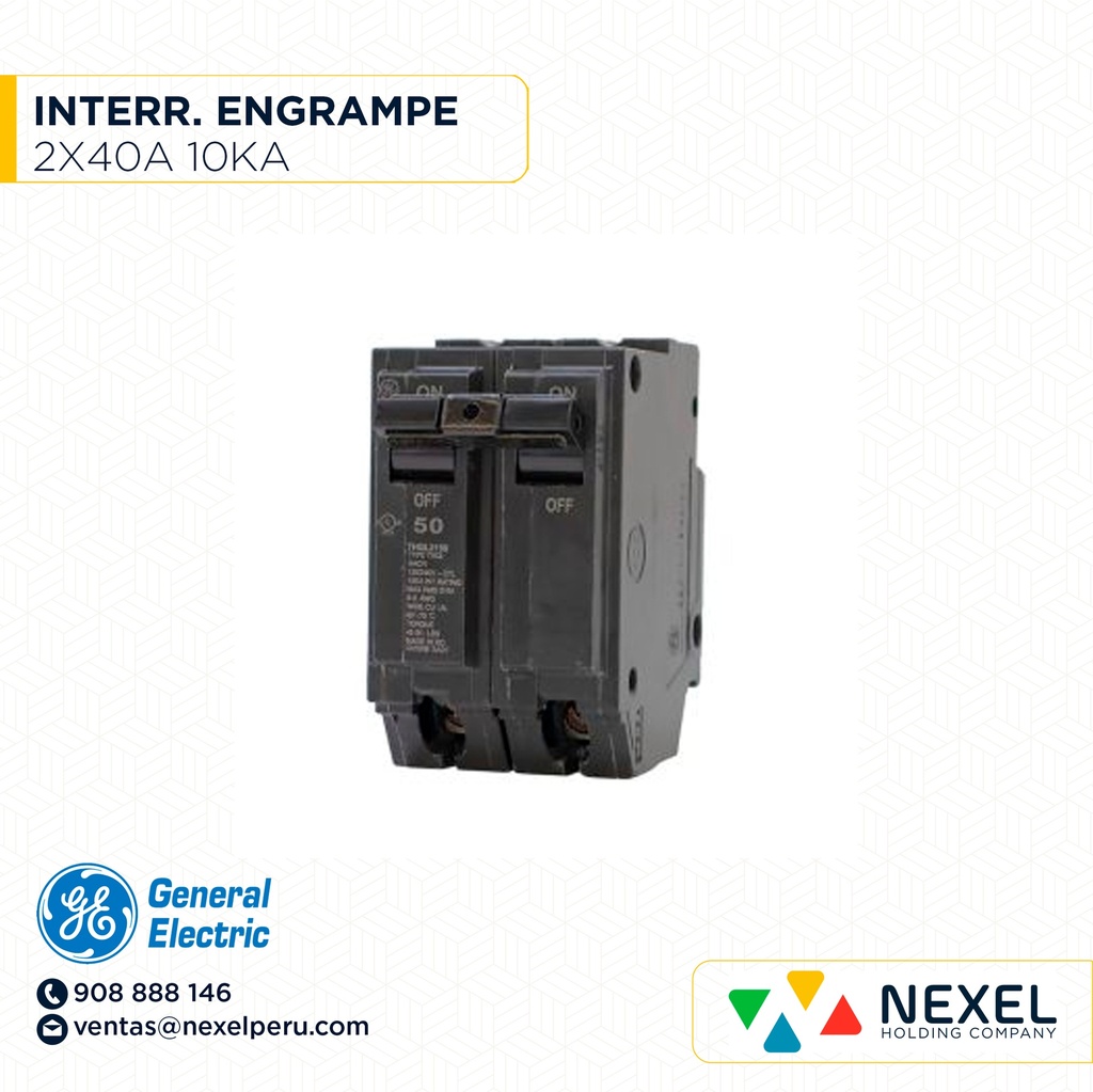OUT-INTERRUPTOR ENGRAMPE 2X40 10KA GENERAL ELECTRIC