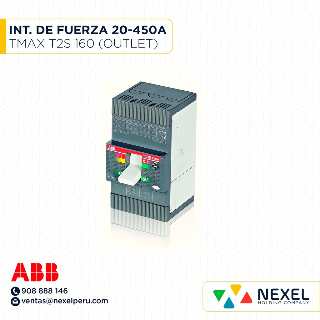 OUT- INT. DE FUERZA 20-450A TMAX T2S 160 1SDA066800R1 ABB