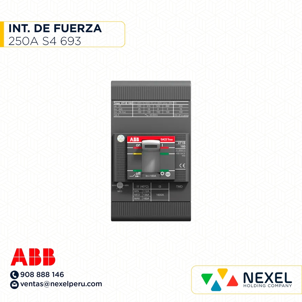 OUT- INT. DE FUERZA S4 693 - 250A ABB