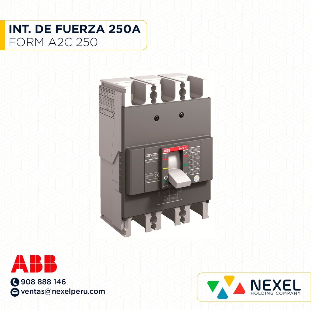 OUT-INT. DE FUERZA 250A SACE FORM A2C 250 ABB