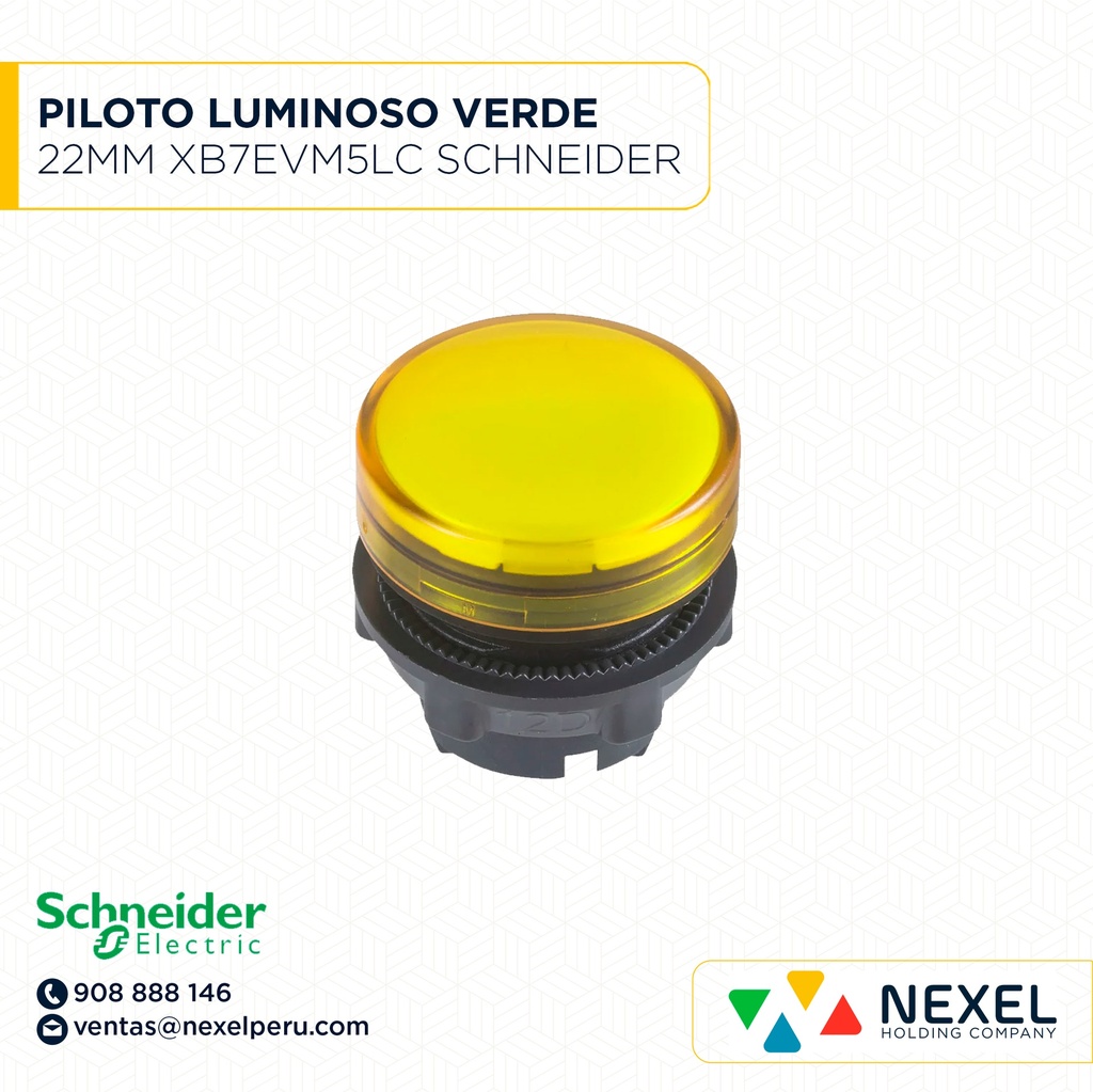 PILOTO LUM.LED 22MM AMARILLO XB7EVM5LC SCHNEIDER