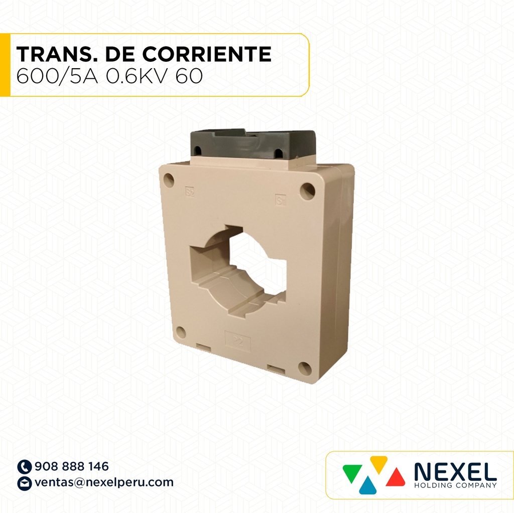 OUT- TRANSFORMADOR DE CORRIENTE 600/5A 0.6KV 60 TMG