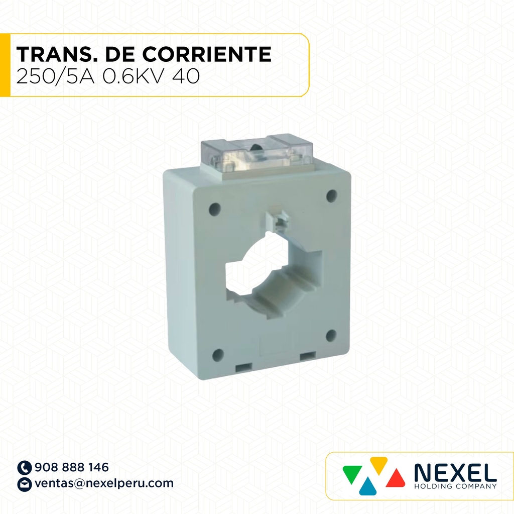 OUT- TRANSFORMADOR DE CORRIENTE 250/5A 0.6KV 40 TMG