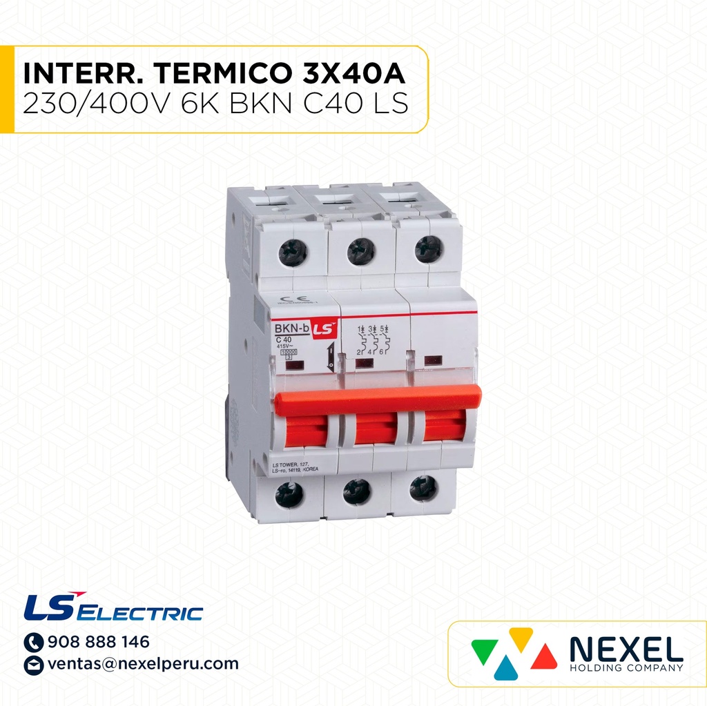 INTERR. TERMICO 3X40A 230/400V 6K BKN C40 LS INDUSTRIAL SYSTEM