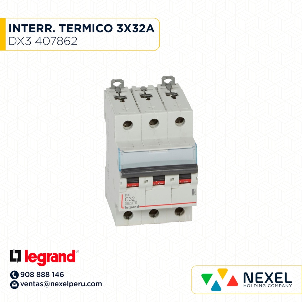 OUT-INTERR. TERMICO 3X32A DX3 407862 LEGRAND