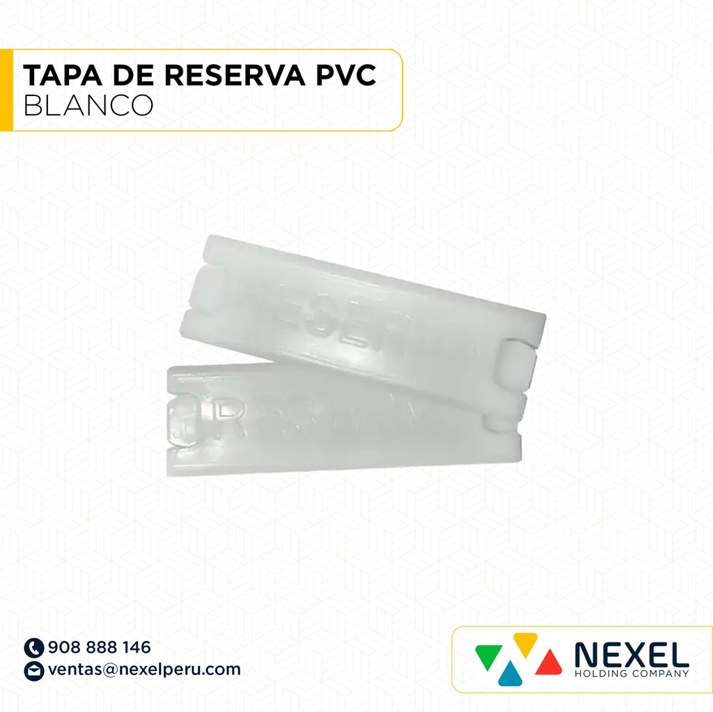 TAPA DE RESERVA PVC BLANCO STANDARD