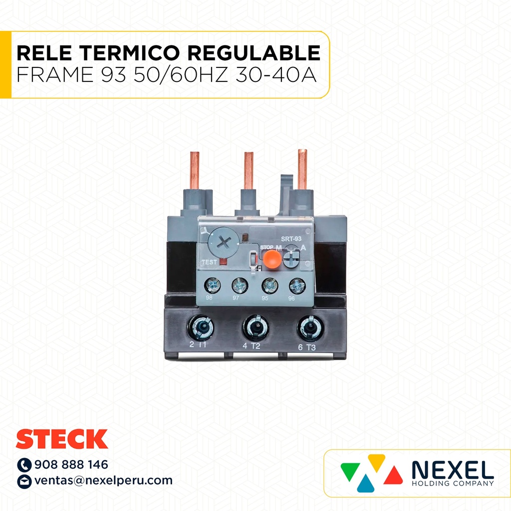 RELE TERMICO REGULABLE FRAME 93 50/60HZ 30-40A / SRT9340 STECK