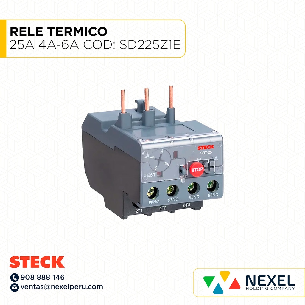 OUT- RELE TERMICO 25A 4A-6A COD: SD225Z1E STECK