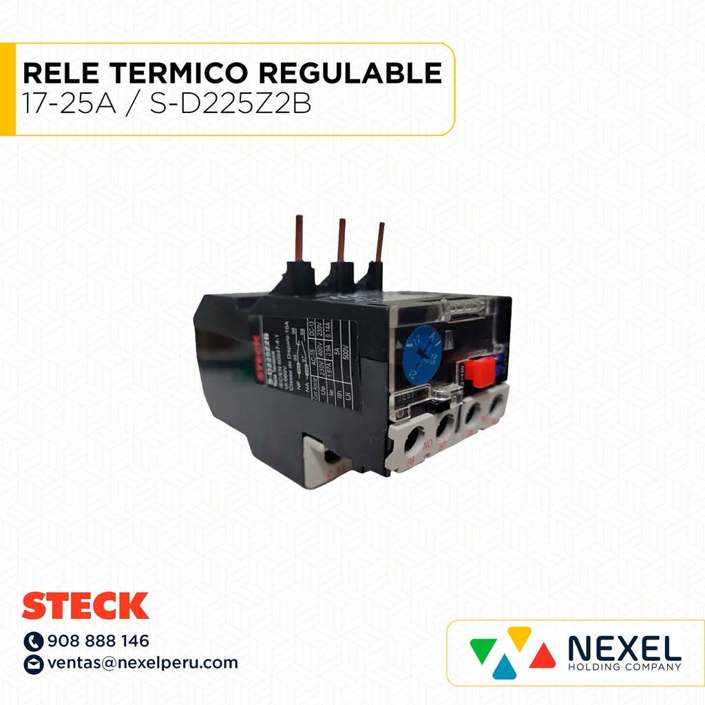 RELE TERMICO REGULABLE 17-25A / S-D225Z2B STECK