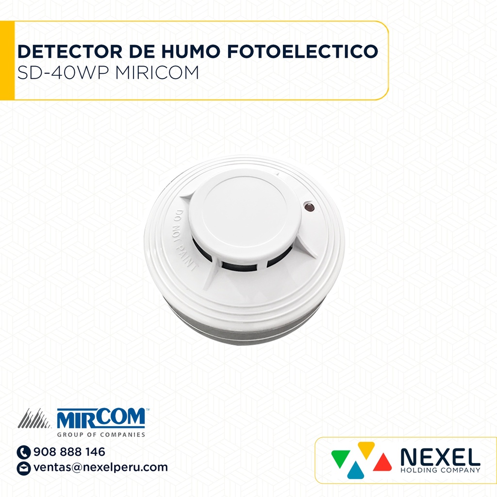 DETECTOR DE HUMO FOTOELECTRICO SERIE SD-40WP MIRCOM