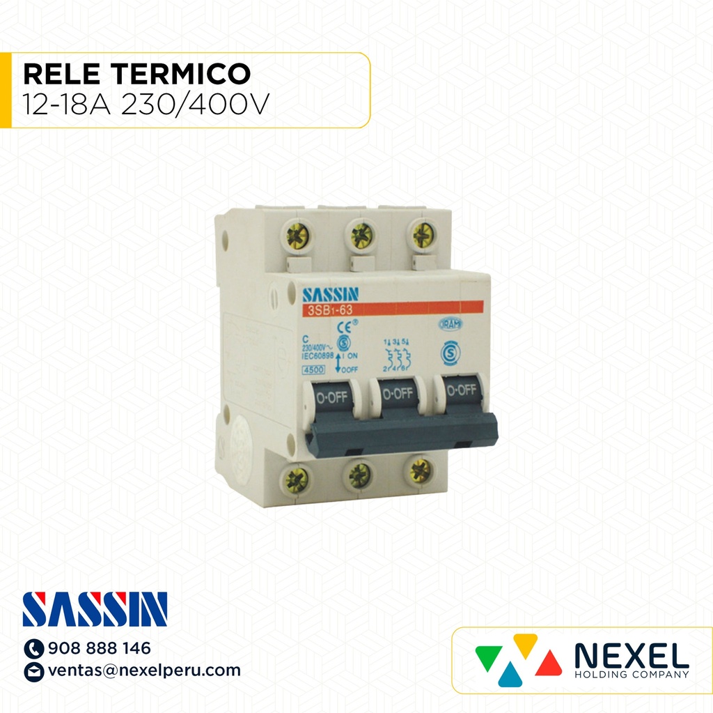 RELE TERMICO 12-18A 230/400V SASSIN