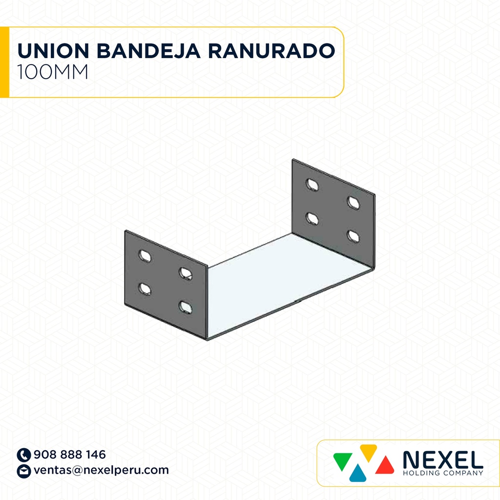 UNION BANDEJA RANURADO 100MM NACIONAL