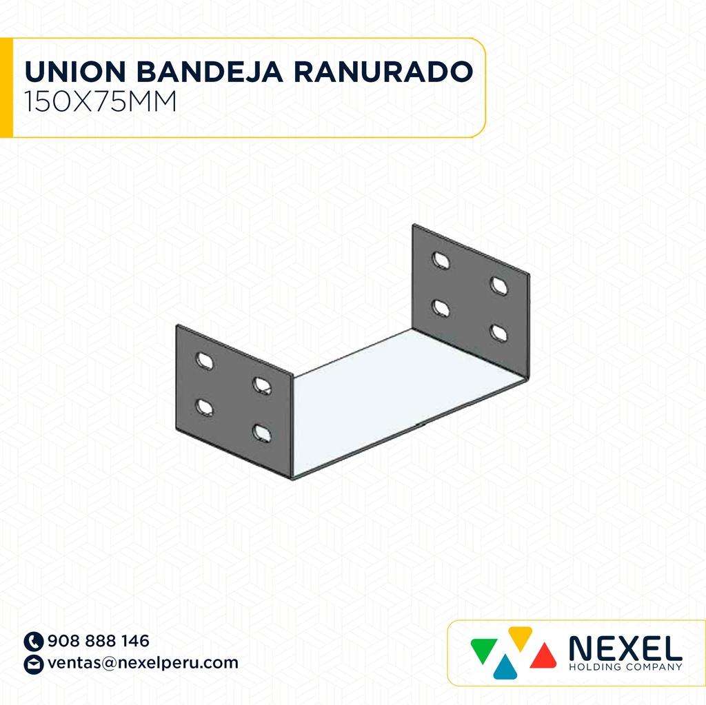 UNION BANDEJA RANURADO 150X75MM NACIONAL