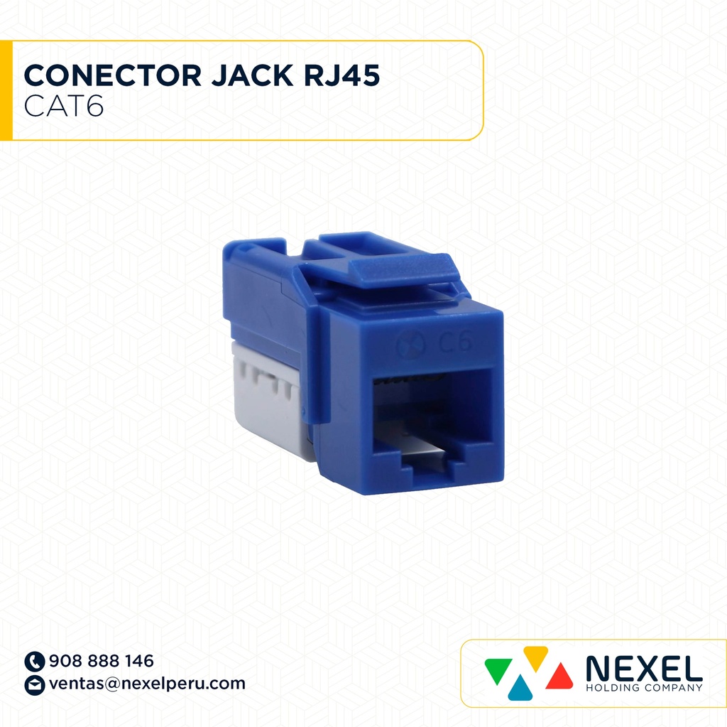 CONECTOR JACK RJ45 CAT6 STANDARD