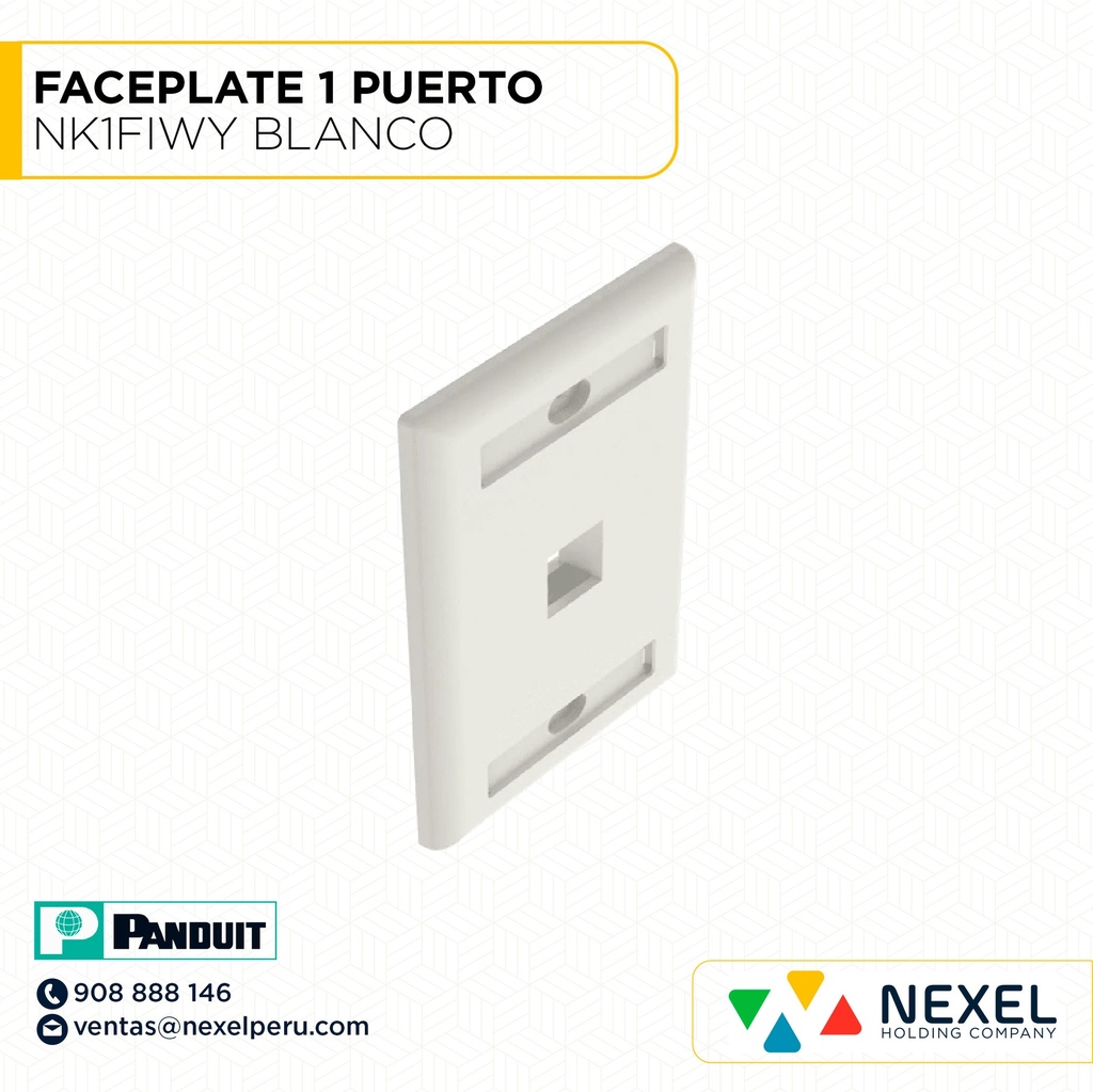 FACEPLATE 1 PUERTO NK1FIWY BLANCO PANDUIT